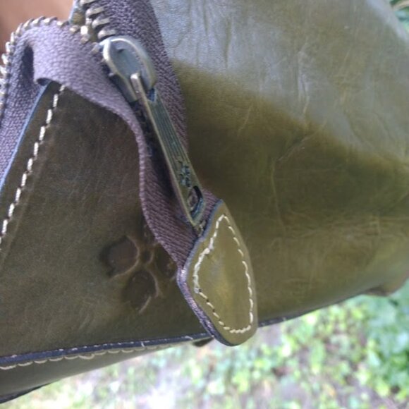 Patricia Nash Leather Shoulder Bag Tote Purse Double Handles NWT Galetti Green - Picture 5 of 9